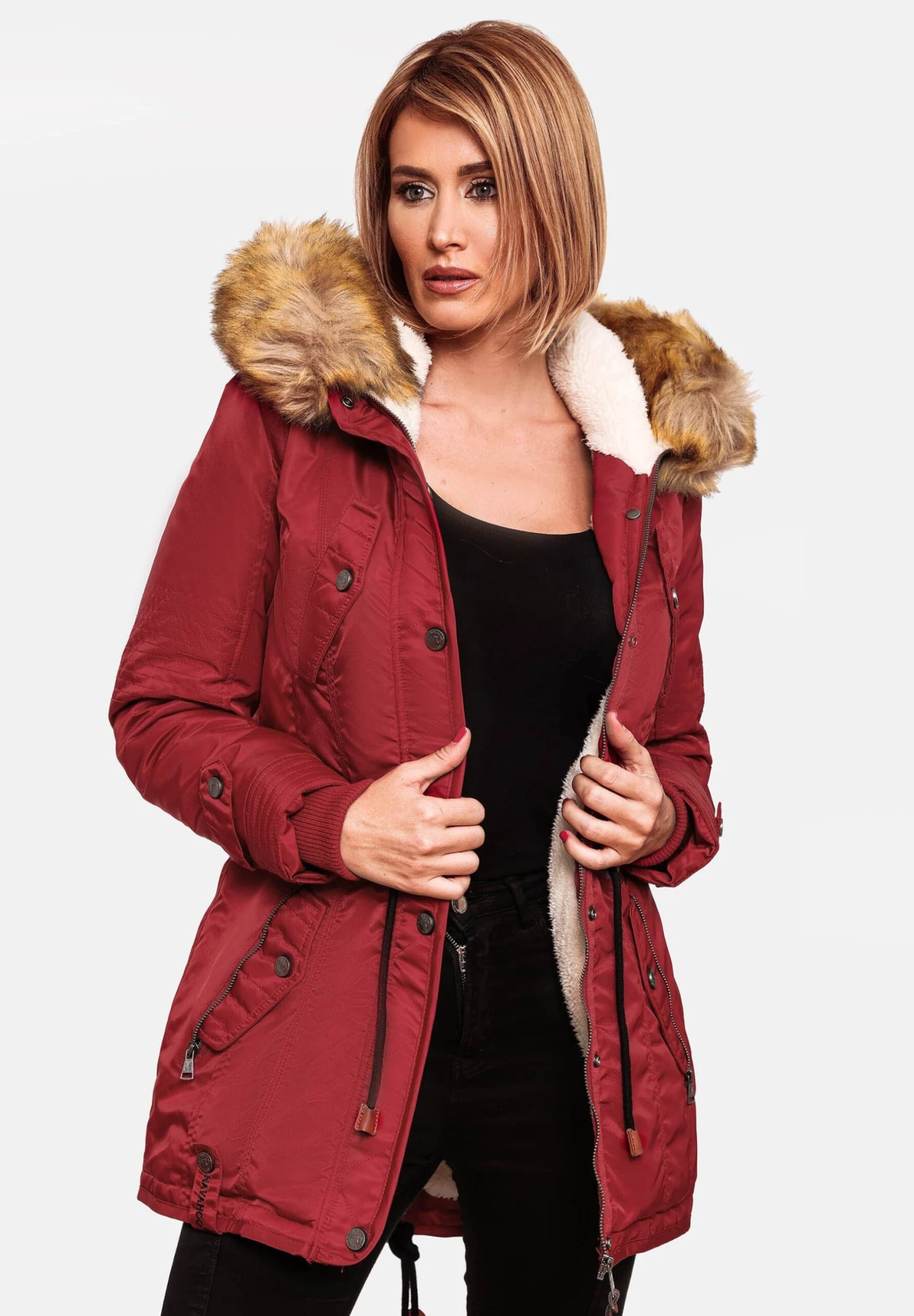 Navahoo La Viva - Winterjas - Blood Red 6 Navahoo La Viva - Winterjas - Blood Red - Afbeelding 4