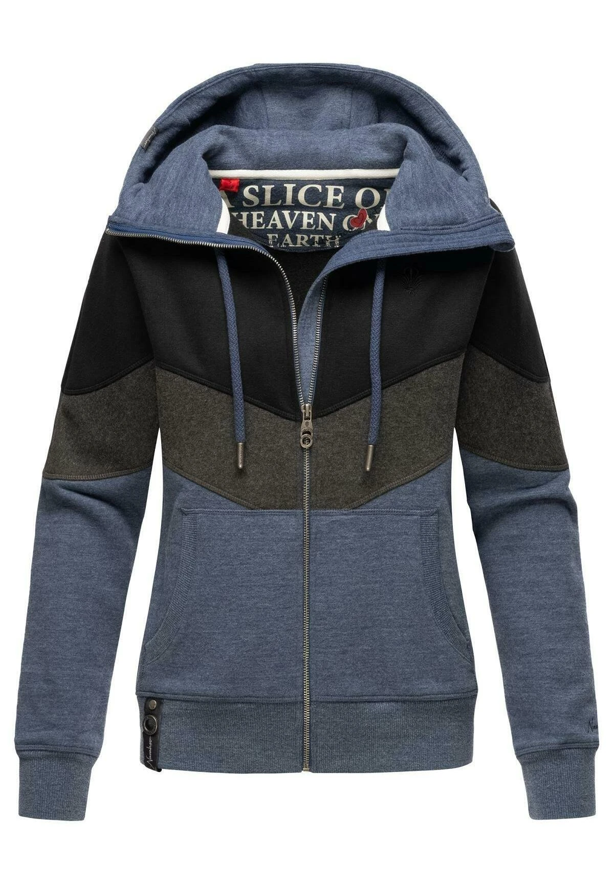 Navahoo Sweater Met Rits - Dusty Blue Melange 3 Navahoo Sweater Met Rits - Dusty Blue Melange