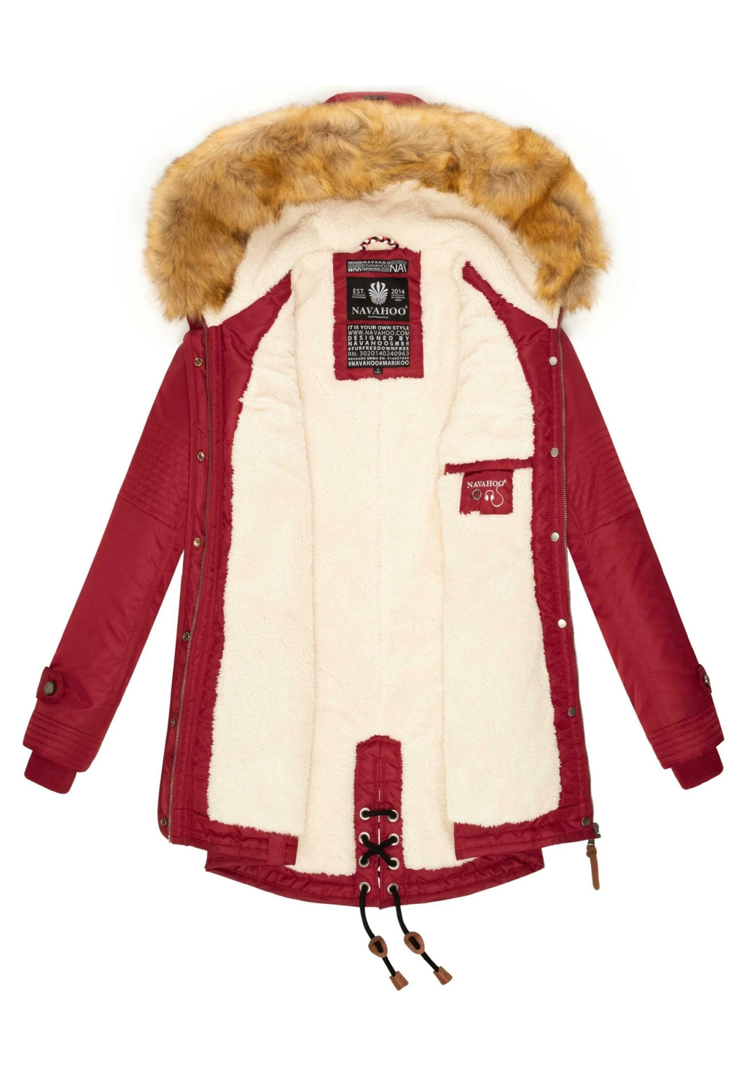 Navahoo La Viva - Winterjas - Blood Red 9 Navahoo La Viva - Winterjas - Blood Red - Afbeelding 7